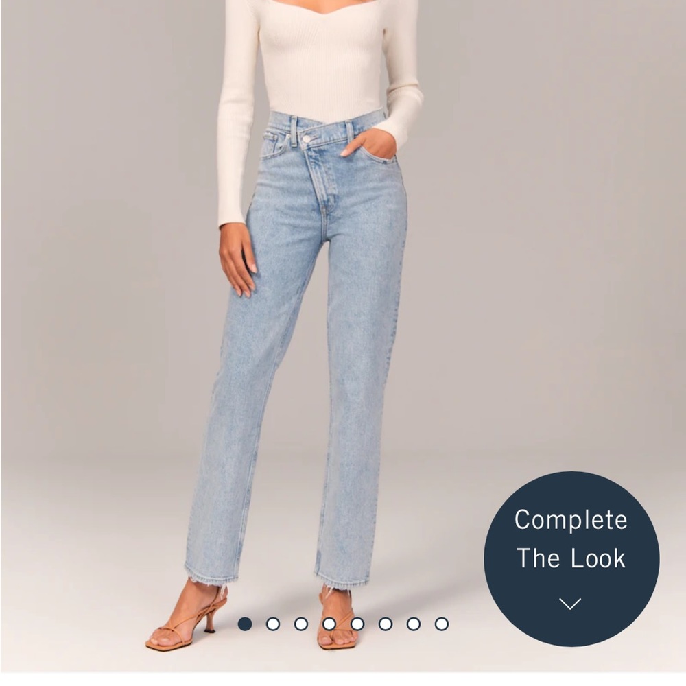 Abercrombie High Rise 90s Straight Jean